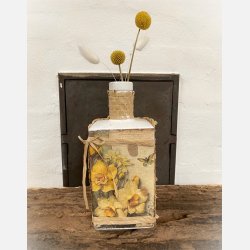 Glasvase med pskemotiv