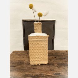 Glasvase med pskemotiv