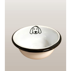 Hundeskl mini, Hvid emalje