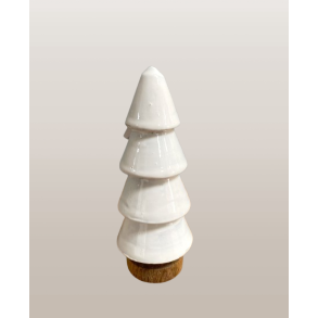 Juletr, emaljemalet hvid