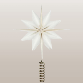 Topstjene med holder, Hvid