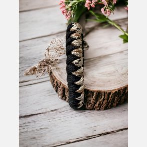 Armb�nd, Paracord, Sort/beige