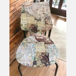 A.Stol m. decoupage, Genbrug