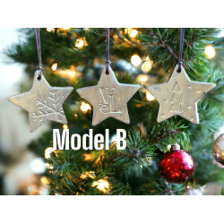 Stjerne-oph�ng, Guld m. m�rk, S�t � 3 stk