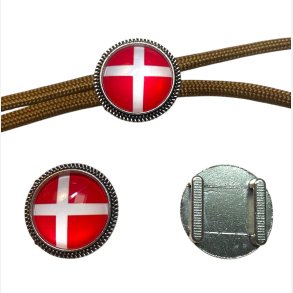 Dannebrog med antik s�lv ramme