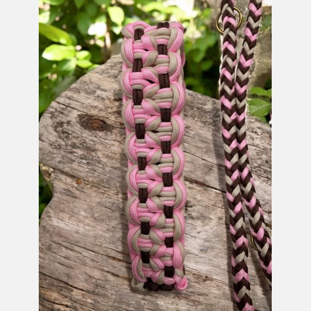A.Paracord Hundehalsbnd "Fiona" Str. L