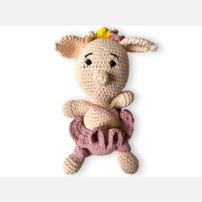 H�klet baby Gris med kjolebuks