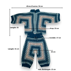 Baby s�t Cardigan og buks (4-6 mdr.), dreng