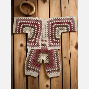 Baby st Cardigan og buks, (4-6 mdr.) Pige