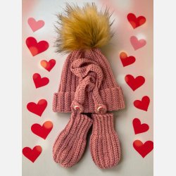 Hue og vante-st baby (0-1 md.)