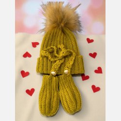 Hue og vante-st baby (0-1 md.)