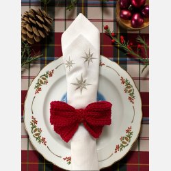 H�klet servietring med sl�jfe