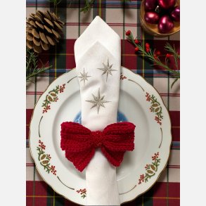 H�klet servietring med sl�jfe