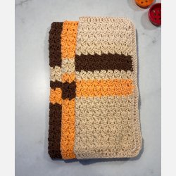 H�ndlavede Karklude/Vaskeklude 3-pak,  Beige/Fersken/Brun