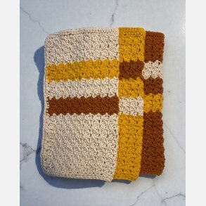 H�ndlavede Karklude/Vaskeklude 3-pak, Rust/Karry/Beige