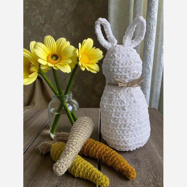 H�klet p�skehare, hvid