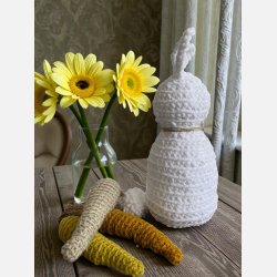 H�klet p�skehare, hvid