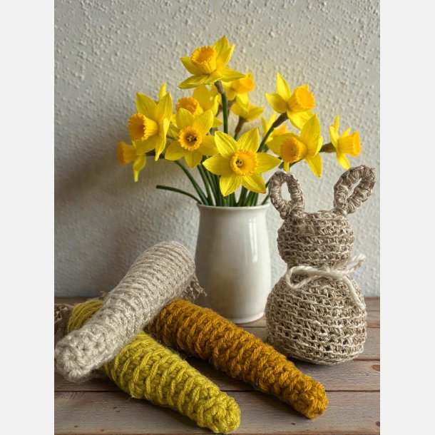 A.H�klet p�skehare, jute/natur