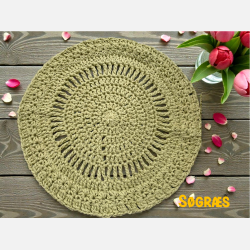 D�kkeserviet, h�klet, Lige kant �:35 cm