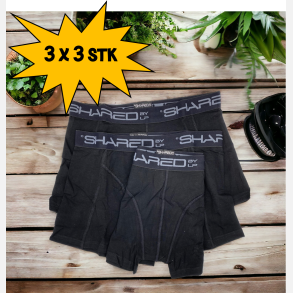 Herre Boxershorts Str. L - 3-pak x 3