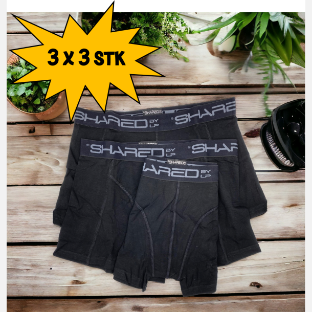 Herre Boxershorts Str. L - 3-pak x 3