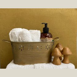 Metal-kurv "Messing/Gr�n"