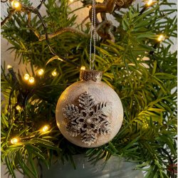 Julekugle "Creme stjerne"