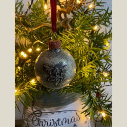 Julekugle "Antik Gr�n/Guld"