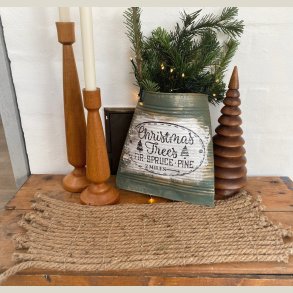 Natur-Decor af reb, til julebordet