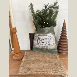 Natur-Decor af reb, kvadratisk bordlber