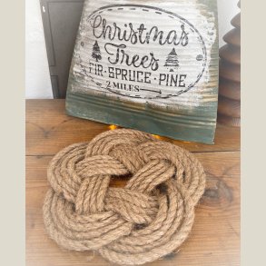 Natur-Decor af kraftigt reb, rund