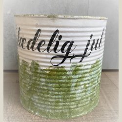 D�se til udend�rspynt m. mos