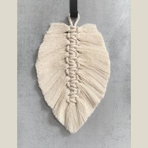 Macram� blad oph�ng off-white