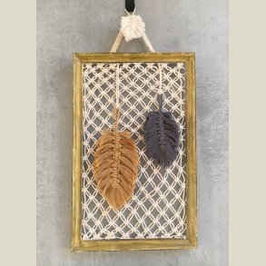 Ramme med Macram� blade