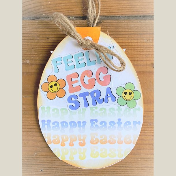 Pske-g-kort "Feelin Eggstra" - orange