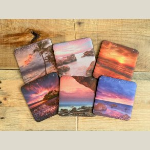 Coasters/Glasbrikker - 6 stk. 