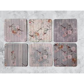 Coasters/Glasbrikker - 6 stk. - 