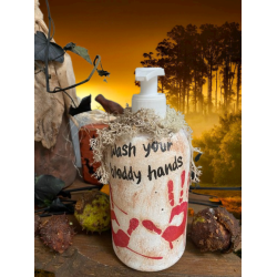 Halloween h�nds�be "Wash your bloddy hands" m. mos