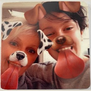 Coasters/Glasbrikker - MDF 6 stk. - Eget design/billede