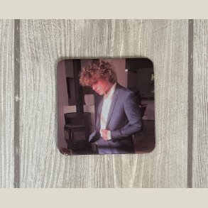 Coasters/Glasbrikker firk. 10 cm x 6 stk, med eget motiv/design