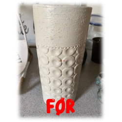 H�j vase med m�nster, Upcycled