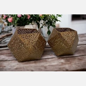 Metal lysestager Bronze - S�t � 2