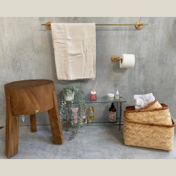 Madam Stoltz toiletrulleholder messing