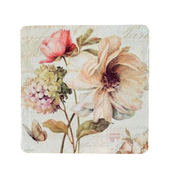 Coasters/Glasbrikker "Rose - 1 s. tryk"